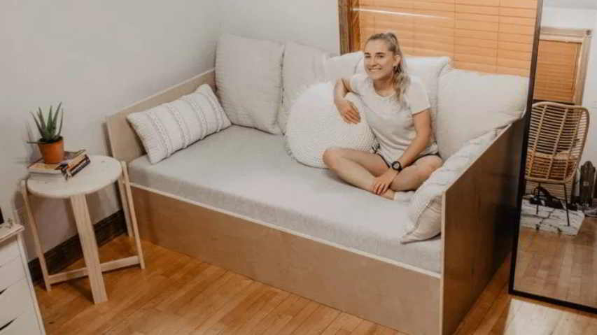 diy sofa from single bed